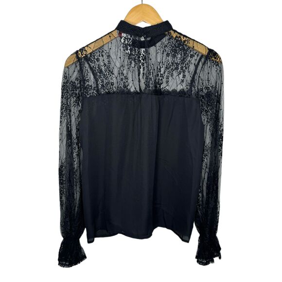 A. Calin by Flying Tomato lace sheer long sleeve blouse Small - Picture 1 of 8